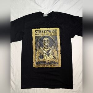 Streetwise Graphic Designer T-shirt Black Men's Medium Urban Skull Graphics